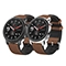 ساعت هوشمند شیائومی مدل Amazfit GTR 47mm با بدنه آلومینیوم و بند چرم قهوه ای